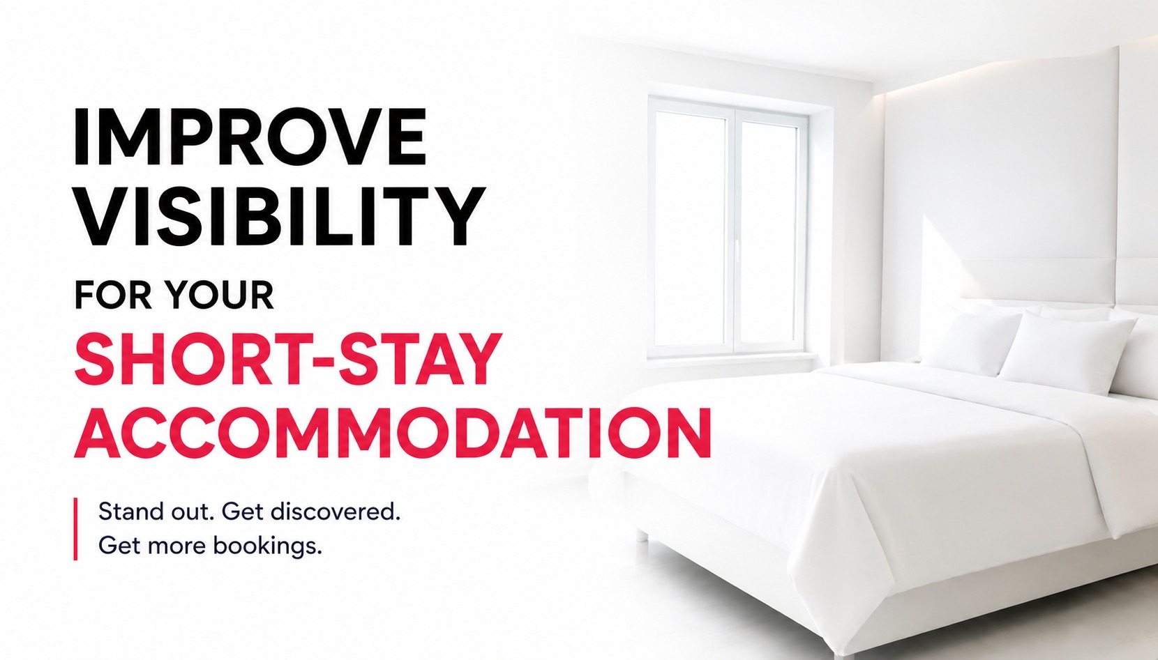 Improve visibility for short-stay accommodation with marketing designed to increase occupancy and direct bookings