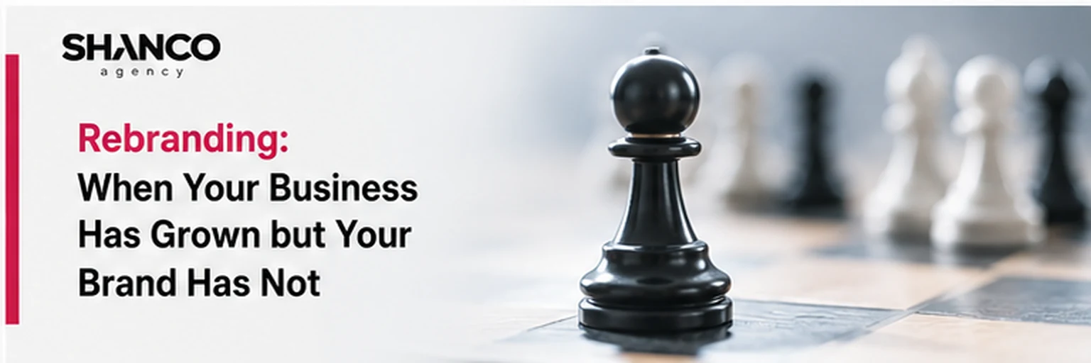 Leading black chess piece representing business growth and strategic rebranding by SHANCO Agency